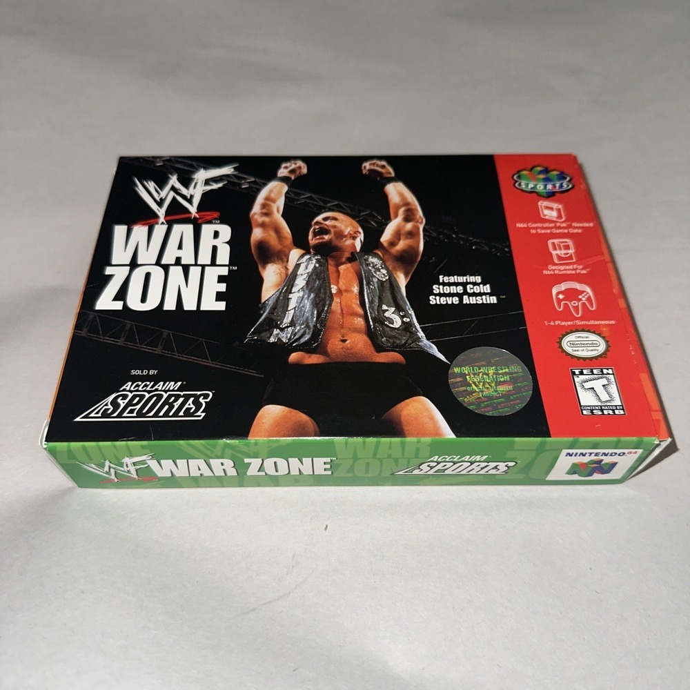 WWF War Zone (N64 Nintendo 64 1998) Complete in Box CIB Wrestling Game Vintage